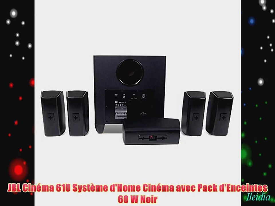 JBL Cin?ma 610 Syst?me d'Home Cin?ma avec Pack d'Enceintes 60 W Noir