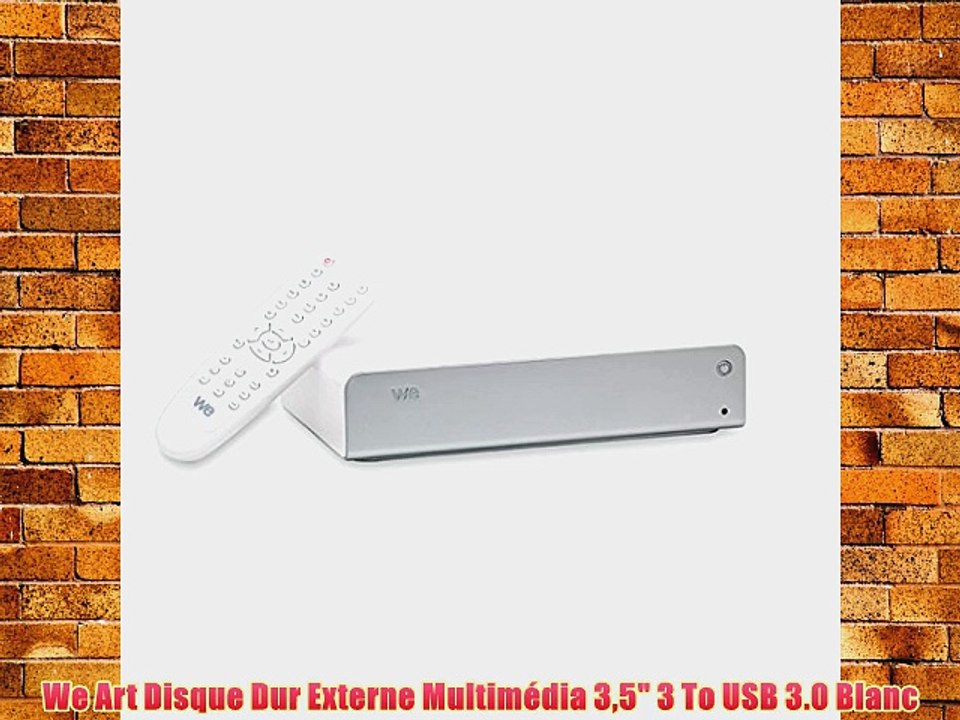 We Art Disque Dur Externe Multim?dia 35 3 To USB 3.0 Blanc