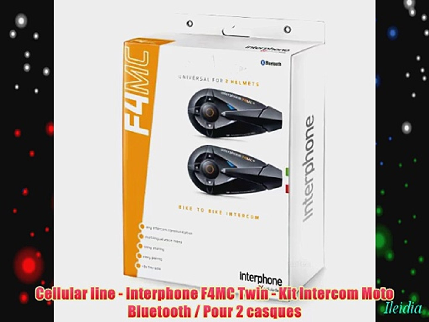 Cellular line - Interphone F4MC Twin - Kit Intercom Moto Bluetooth / Pour 2  casques - video Dailymotion