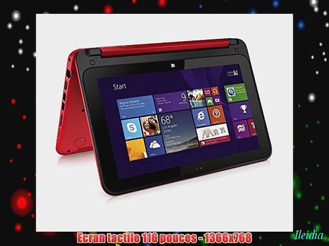 HP Pavilion x360 11-n083nf PC portable tactile 116 Rouge/Argent (Intel Celeron 4 Go de RAM