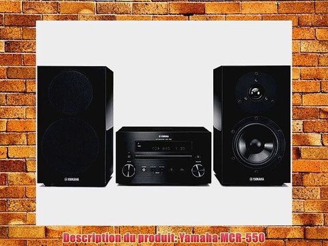 Yamaha MCR-550 Mini-cha?ne avec Station d'accueil pour iPod 2 x 32 W USB Noir