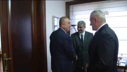Çavuşoğlu, KKTC Bayındırlık ve Ulaştırma Bakanı Hasan Taçoy ile Görüştü