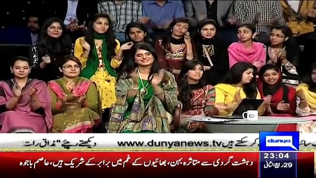 Mazaq raat - 18 February 2015 - Crickter Mohammad Hafeez Exclusive
