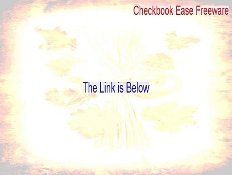 Checkbook Ease Freeware Full (Download Now)