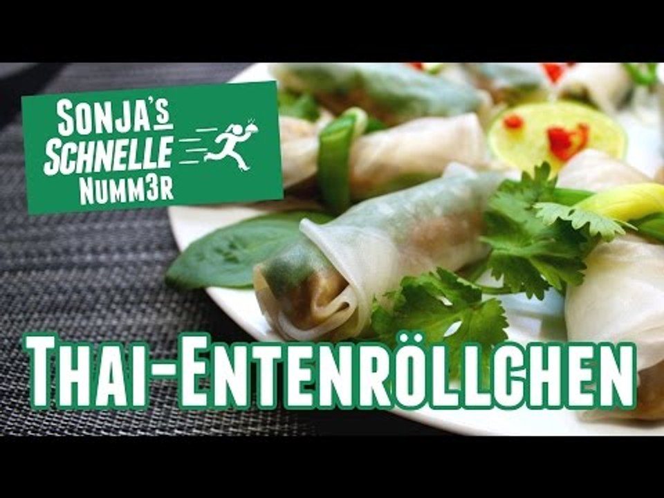 Thai-Enten-Röllchen - Rezept - ASIA WEEK (Sonja's Schnelle Nummer #20)