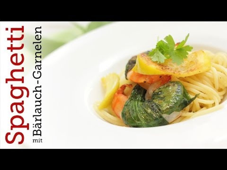Rezept - Spaghetti mit Bärlauchgarnelen (Red Kitchen - Folge 275)
