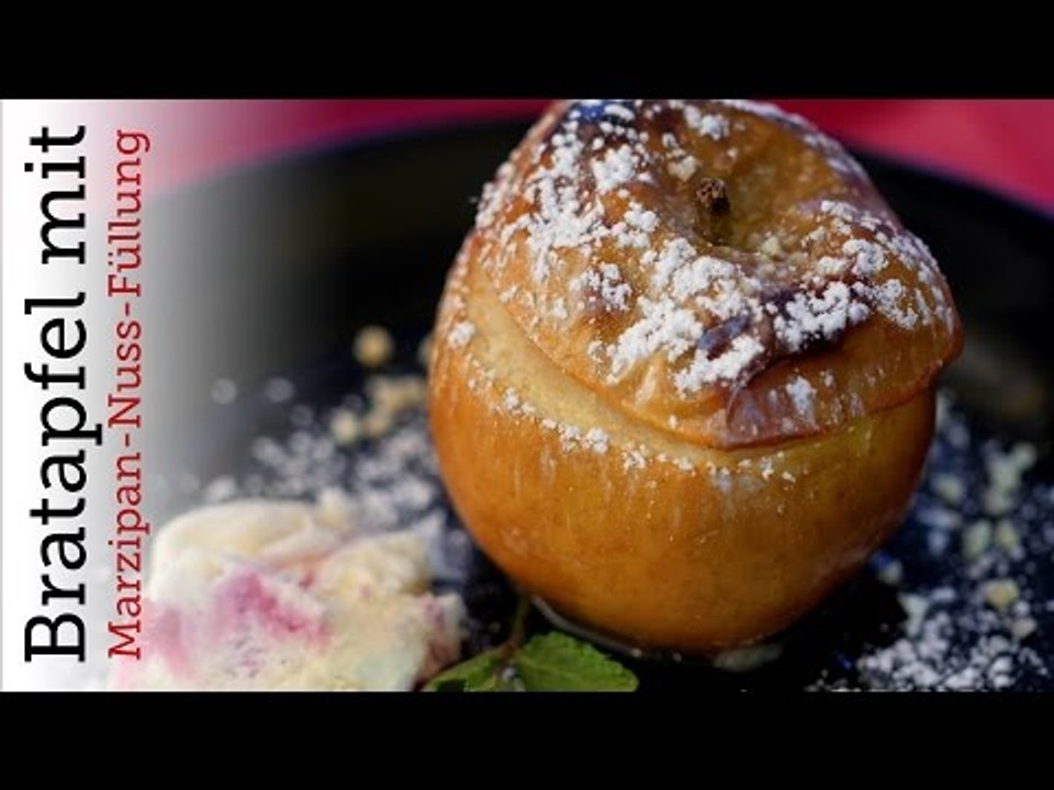 Rezept - Bratapfel mit Marzipan-Nuss-Füllung - Weihnachtsmenü 2014 (Red Kitchen - Folge 304.3)