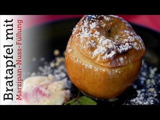 Rezept - Bratapfel mit Marzipan-Nuss-Füllung - Weihnachtsmenü 2014 (Red Kitchen - Folge 304.3)