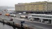 в порту Стокгольма вид с парома 27 февраля 2014 года