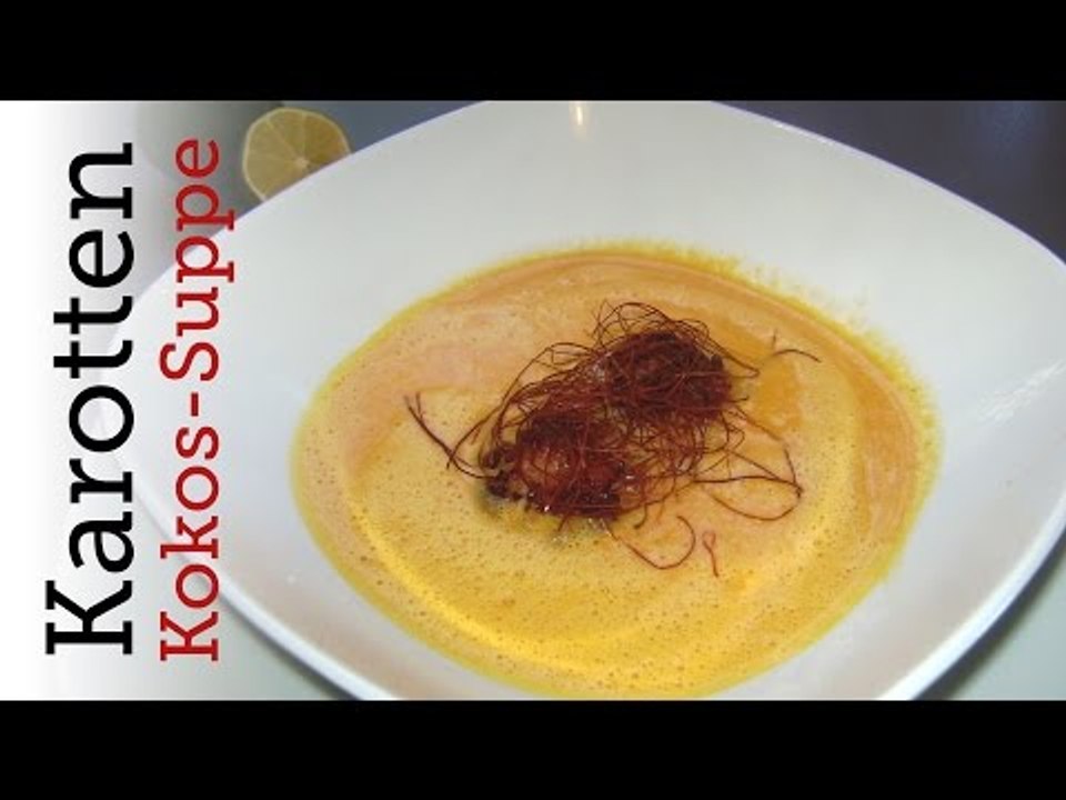 Rezept - Karotten-Kokos-Suppe mit Garnelenpflanzerl (Red Kitchen - Folge 147)
