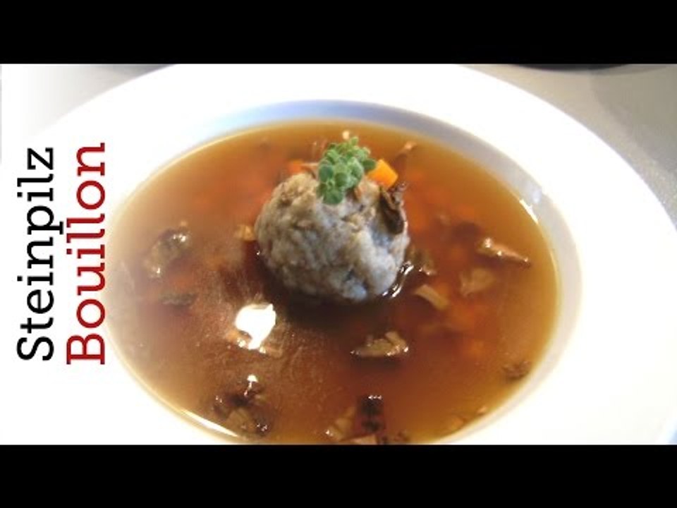 Rezept - Steinpilz-Bouillon mit Leberknödeln (Red Kitchen - Folge 40)