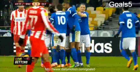Jaba Kankava Goal Dnipro 1 - 0 Olympiakos Europa League 19-2-2015