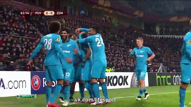 ПСВ 0_1 Зенит _ Гол Халка Лига европы 2015 1-16 финала 19.02.2015