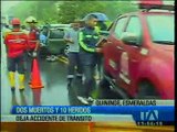 Accidente deja 10 heridos y dos muertos en Quinindé