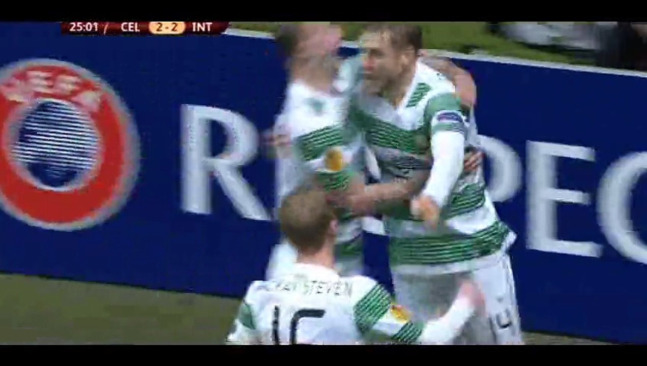 Celtic 2-2 Inter - Goal Armstrong - 19-02-2015
