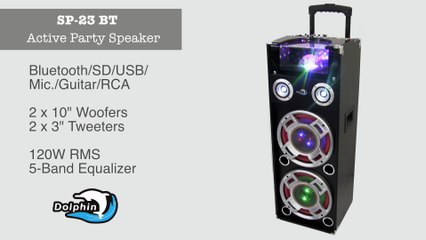 Dolphin Audio SP-23 BT - Active DJ Party PA Speaker