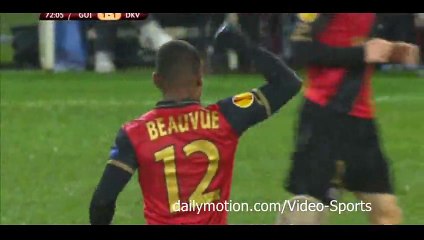Goal Beauvue - Guingamp 1-1 Dynamo Kiev - 19-02-2015