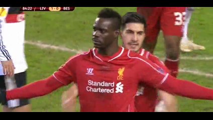 Goal Balotelli (Penalty) - Liverpool 1-0 Besiktas - 19-02-2015