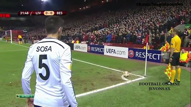 Liverpool 1 - 0 Besiktas - Europa League - Play Offs - Highlights - 19/02/2015