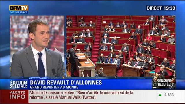 19H Ruth Elkrief: Edition spéciale Rejet de la motion de censure (7/8): Les commentaires de Thierry Arnaud, Anna Cabana et David Revault d'Allones - 19/02