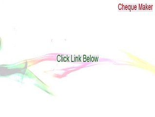 Cheque Maker Download Free - Instant Download (2015)