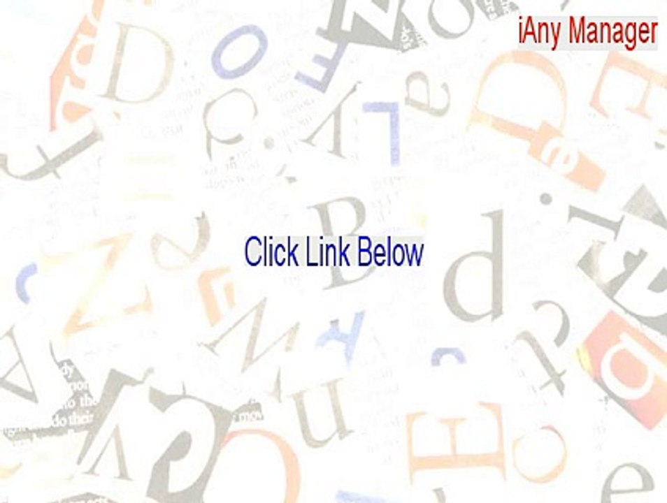 iAny Manager Full Download - Legit Download 2015