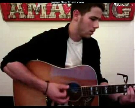 Nick Jonas performing Chains (Live on Twitcam)