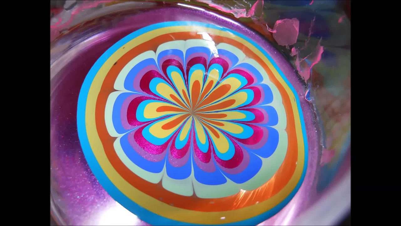 Easy rainbow water marble for beginners nail designs