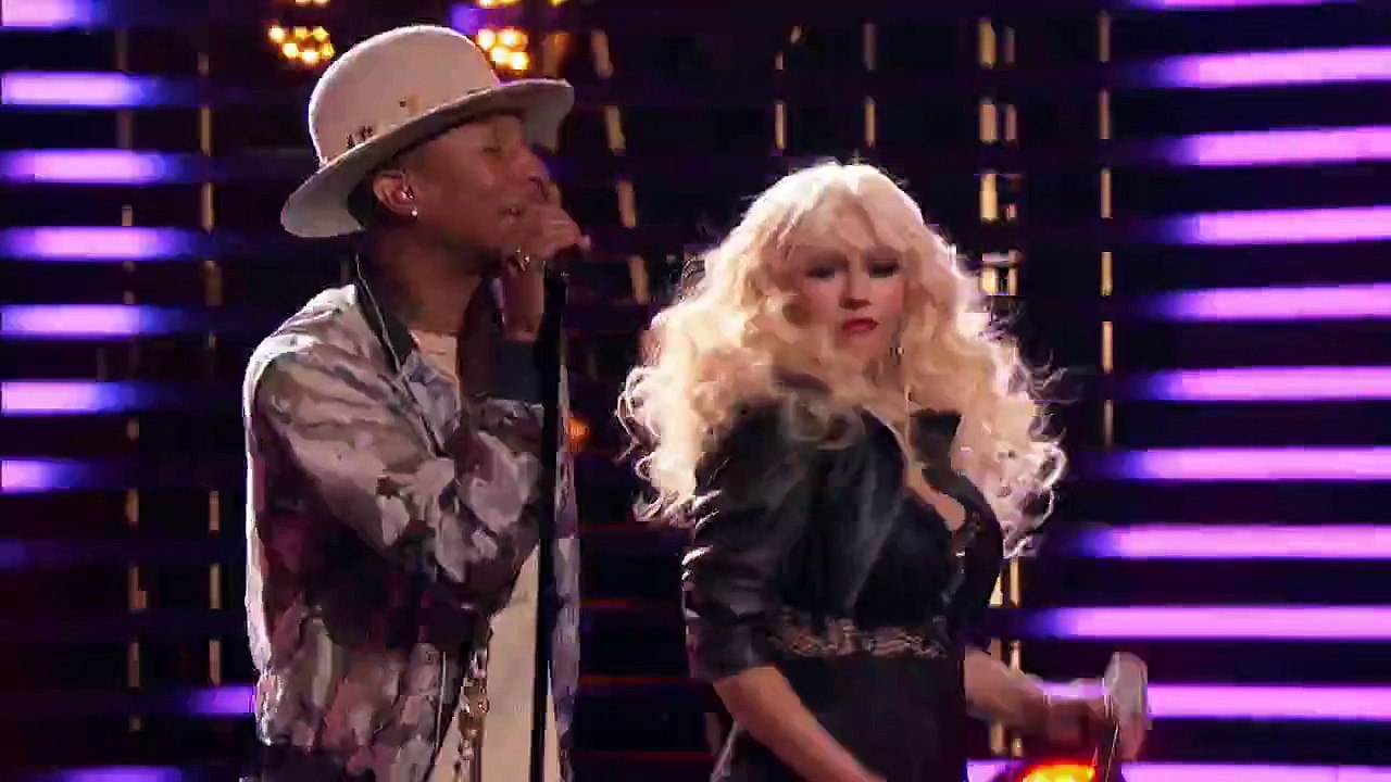 Christina Aguilera + Adam Levine + Pharrell Williams + Blake Shelton - Are You Gonna Go My Way (Lenny Kravitz) - Live The Voice 2015 720p