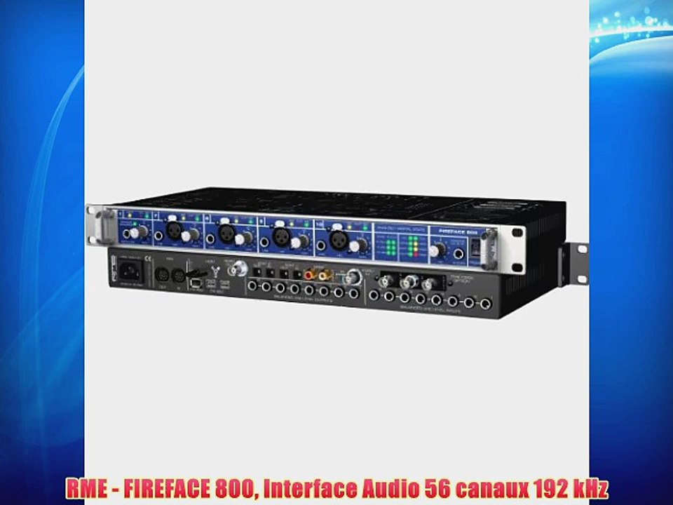 RME - FIREFACE 800 Interface Audio 56 canaux 192 kHz