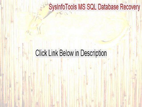 SysInfoTools MS SQL Database Recovery Download - Free Download [2015]