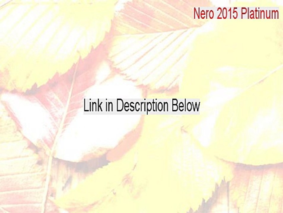 Nero 2015 Platinum Full [Free Download 2015]