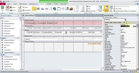 (Hindi) Microsoft Access pt 6 (Report Invoice, Macro- Find, Email, Print, Search) - databaselearn.blogspot.com