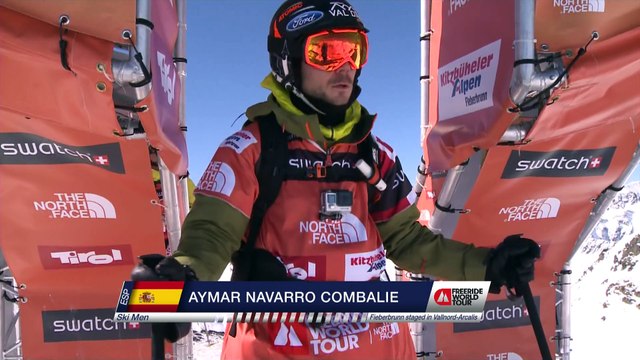 FWT15 - Run of Aymar Navarro (ESP) Swatch Freeride World Tour 2015 Fieberbrunn By The North Face restaged in Vallnord-Arcalis AND