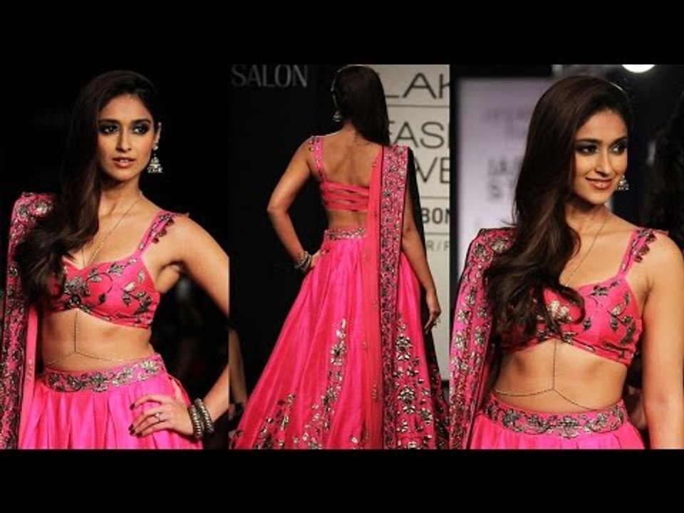 Oo La Laa Ileana D'Cruz in Pink Ghagra Choli Looks Very Hot & Gorgeous