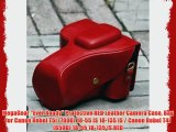 MegaGear Ever Ready Protective RED Leather Camera Case Bag for Canon Rebel T5i (700D) 18-55