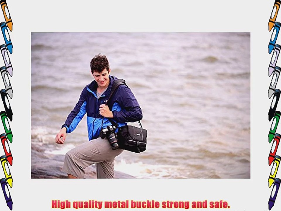 Eggsnow DSLR SLR Camera Bag Waterproof Nylon Case for All DSLR Camera - Black