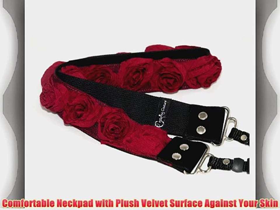 Red Rose Organza 1.5 SLR/DSLR Floral Camera Strap