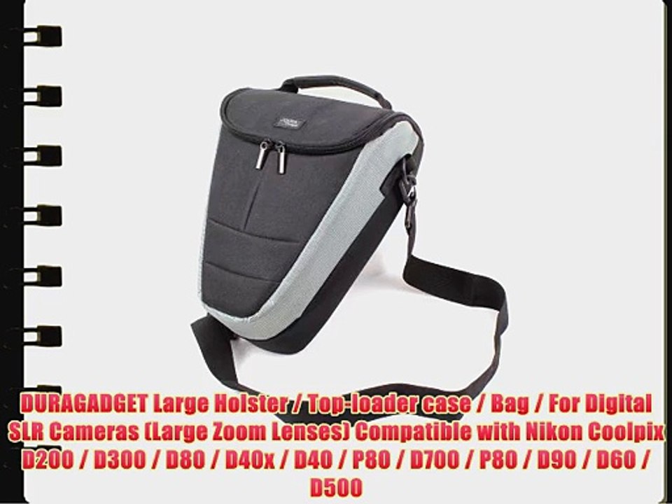 DURAGADGET Large Holster / Top-loader case / Bag / For Digital SLR Cameras (Large Zoom Lenses)