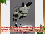 AmScope SM-1TZ-PL Professional Trinocular Stereo Zoom Microscope WH10x Eyepieces 3.5X-90X Magnification