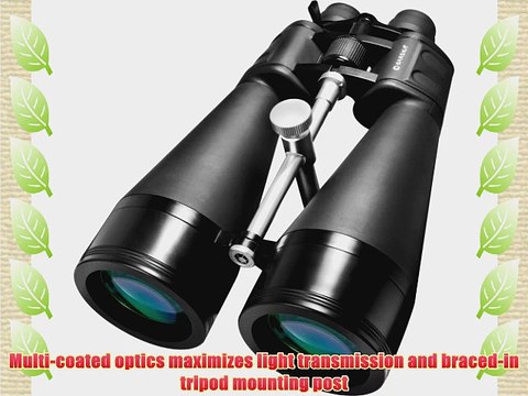 BARSKA Gladiator 25-125x80 Zoom Binoculars (Green Lens Braced-in Tripod Adapter)