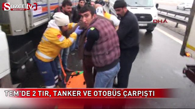 TEM’de zincirleme trafik kaza: 3 kişi yaralı