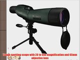 Bushnell Trophy XLT 20-60x 65mm Waterproof Compact Tripod Spotting Scope with Hard and Soft