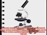 AmScope M148 Compound Monocular Microscope WF10x Eyepiece 40x-400x Magnification LED Illumination