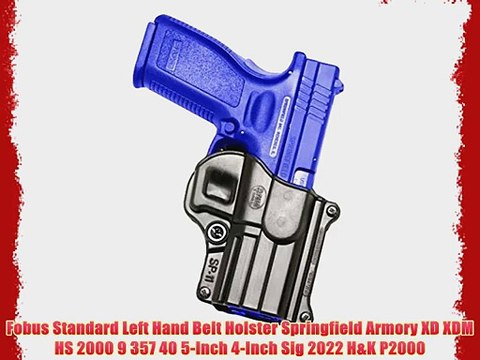 Fobus Standard Holster Left Hand Hand Belt SP11LHBH Springfield Armory XD/XDM / HS 2000 9/357/40