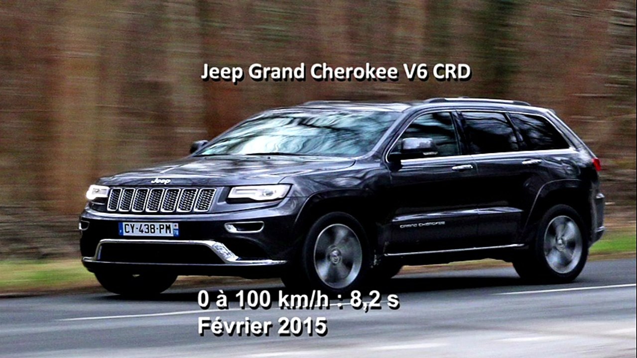 Vidéo : le 0 à 100 km/h à bord du Jeep Grand Cherokee CRD