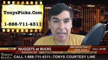 Milwaukee Bucks vs. Denver Nuggets Free Pick Prediction NBA Pro Basketball Odds Preview 2-20-2015