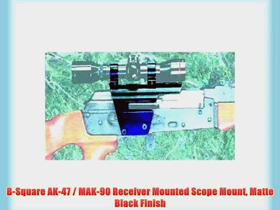 B-Square AK-47 / MAK-90 Receiver Mounted Scope Mount Matte Black Finish