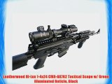 Leatherwood Hi-Lux 1-4x24 CMR-AK762 Tactical Scope w/ Green Illuminated Reticle Black