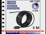 DreamSky? 6 LED 5M USB Cable Waterproof Endoscope Borescope Inspection Video Camera 5.42MM